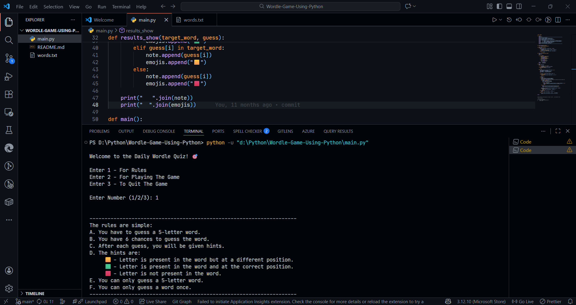 Wordle Game (Python)